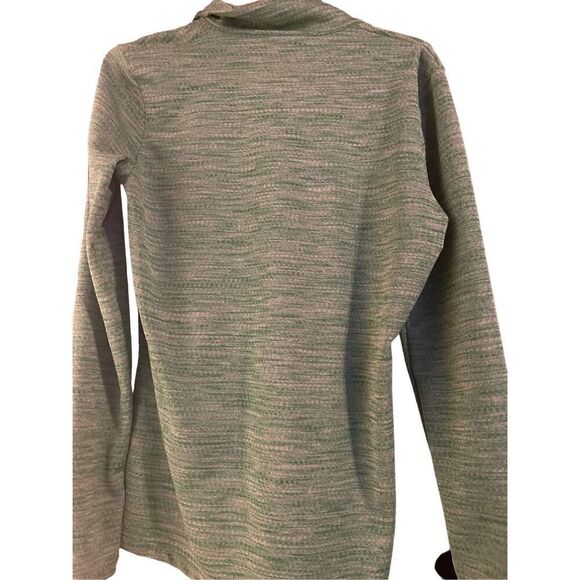 Nike Women's Heathered Green 1/4 Zip Pullover Active Wear Sweatshirt Size L Oreg - Picture 8 of 16